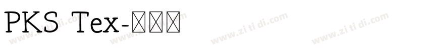 PKS Tex字体转换